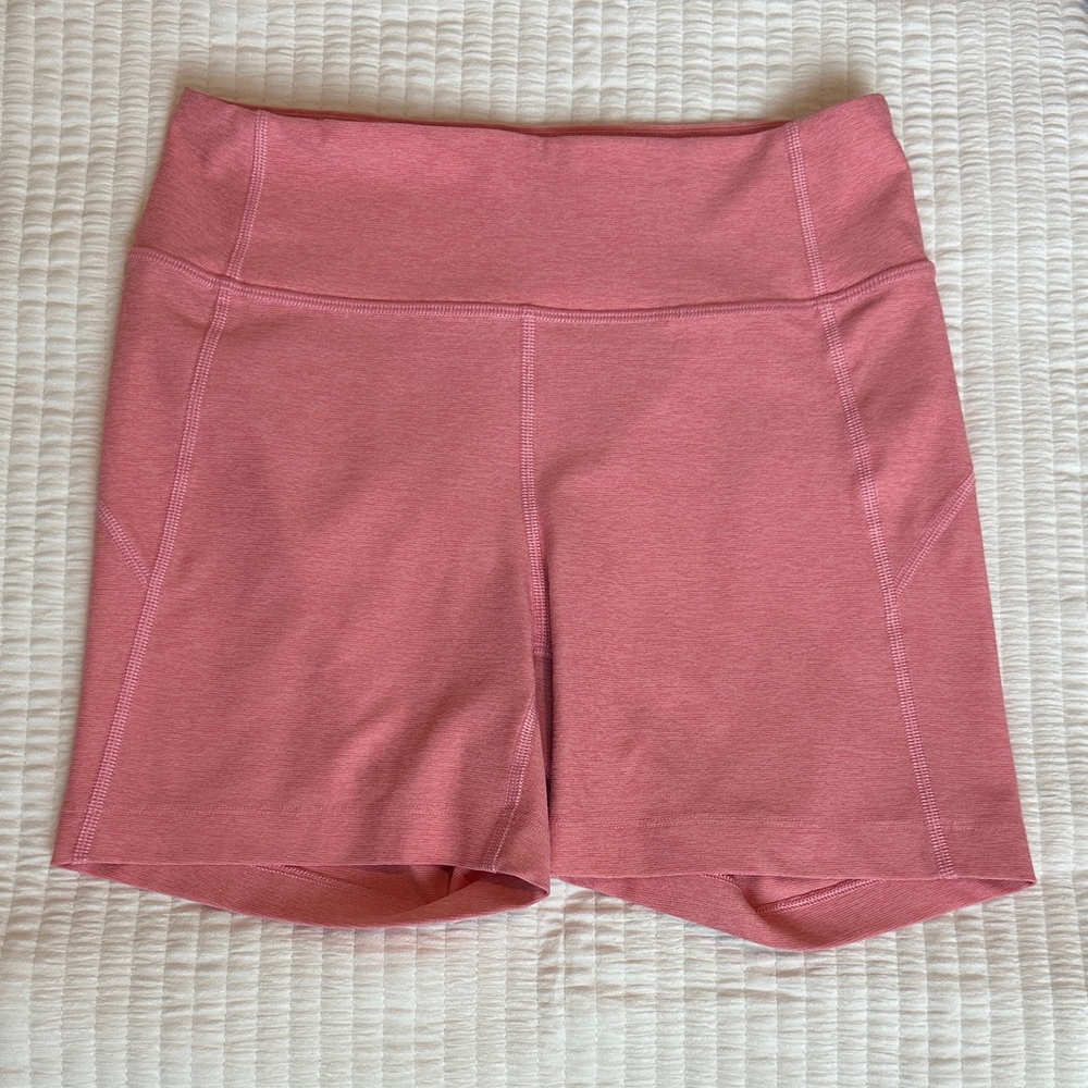 Outdoor Voices Pink/Coral Biker Shorts